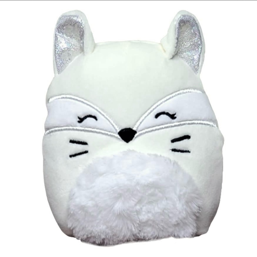 NWT Squishmallows Farina The Fox 5” inch Christmas White Cream Silver Plush